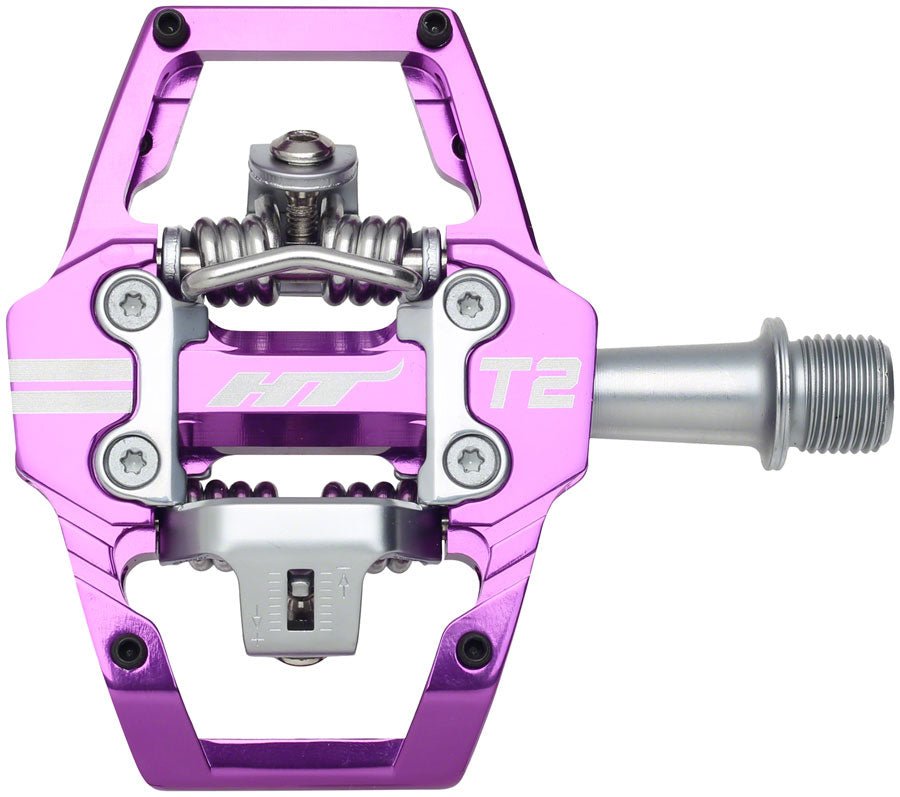 HT Components T2 Pedals - Dual Sided Clipless Platform Aluminum 9/16