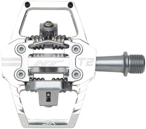HT Components T2-SX Pedals - Dual Sided Clipless Platform Aluminum 9/16" Silver - The Lost Co. - HT Components - PD1429 - 4711126209166 - -