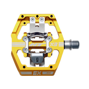 HT Pedals X3 Clipless Platform Pedals CrMo - Gold - The Lost Co. - HT Components - B-HX1208 - 4711126208701 - -