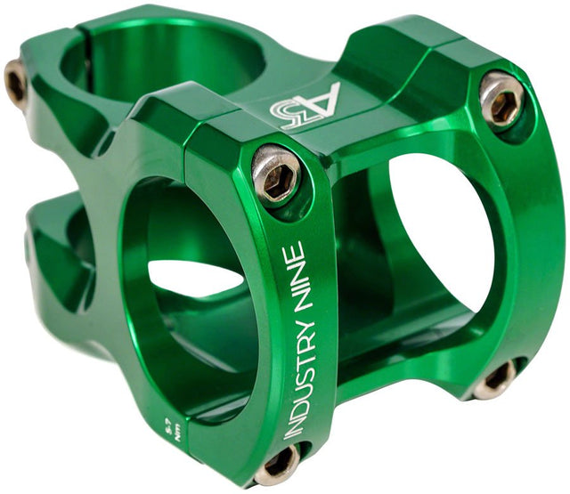 Industry Nine A318 Stem - 50mm 31.8mm Clamp +/-4.4 1 1/8" Aluminum Green - The Lost Co. - Industry Nine - SM6045 - 810098986007 - -