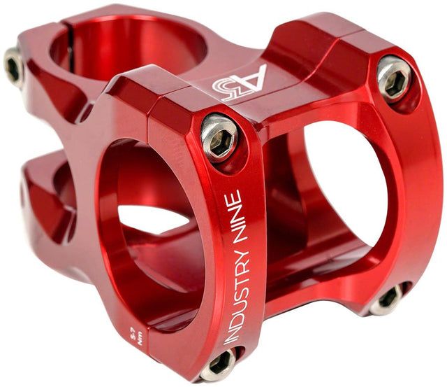 Industry Nine A35 Stem - 40mm 35mm Clamp +/-6 1 1/8" Aluminum Red - The Lost Co. - Industry Nine - SM6063 - 810098985444 - -
