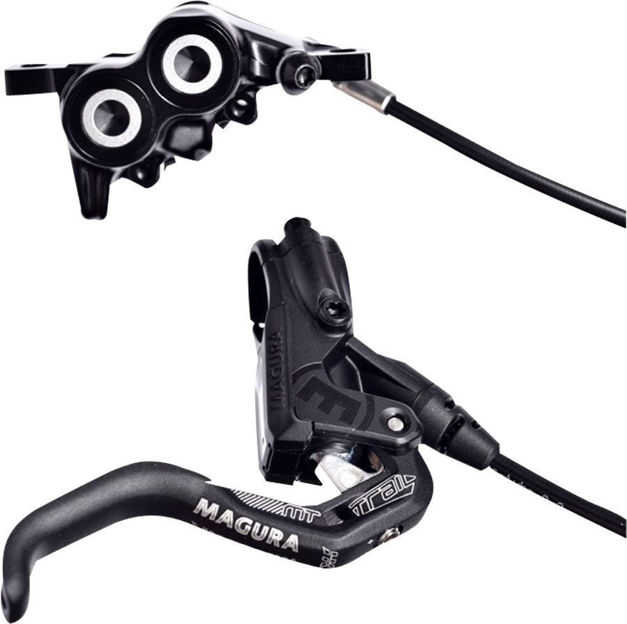 Magura MT Trail Sport Disc Brake Set - Front Rear Hydraulic Post Mount BLK/White - The Lost Co. - Magura - J120751 - 4055184016473 - -