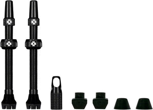 Muc-Off V2 Tubeless Valve Kit - Black - 44mm Length - Pair - The Lost Co. - Muc-Off - H030189-01 - 5037835209570 - -