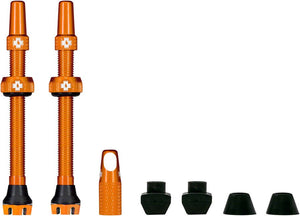 Muc-Off V2 Tubeless Valve Kit - Orange - 44mm Length - Pair - The Lost Co. - Muc-Off - H030189-03 - 5037835209587 - -