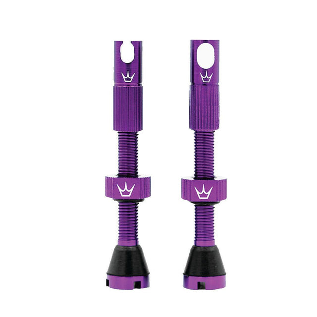 Peatys Alloy Presta Valve Stem Pair - 60mm - Violet - The Lost Co. - Peaty's - B-YE2611 - 5060541582545 - -