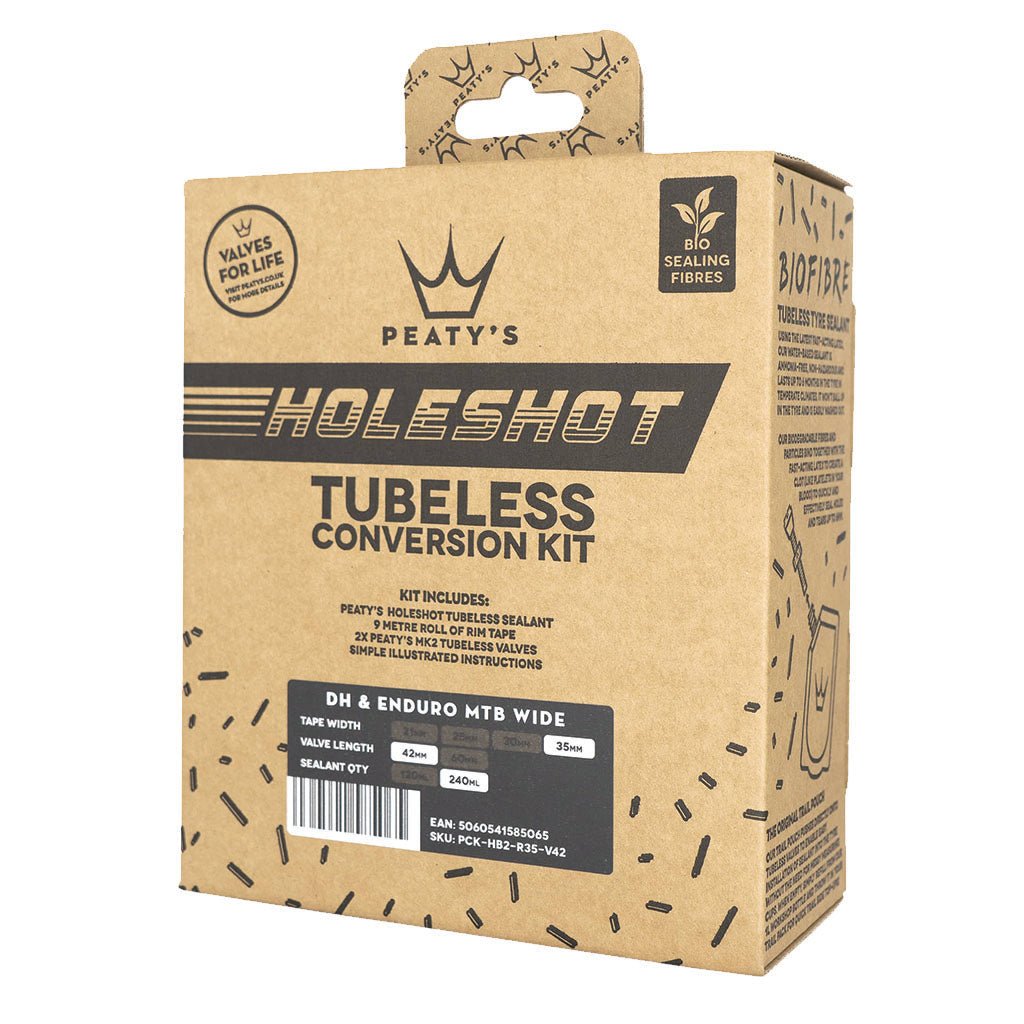 Peatys Holeshot Tubeless Conversion Kit - 35mm - MTB Wide - The Lost Co. - Peaty's - B-YE1304 - 5060541585065 - -