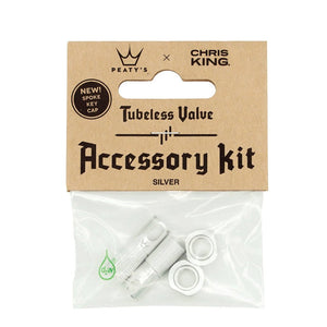 Peatys Tubeless Valve Accessory Kit Silver - The Lost Co. - Peaty's - B-YE2708 - 5060541582620 - -
