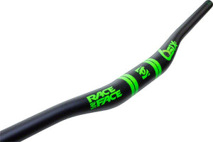 RaceFace SIXC Carbon Handlebars - 35mm Diameter - 820mm Wide - 20mm Rise - Black/Green - The Lost Co. - Race Face - HB6654 - 821973318066 - -