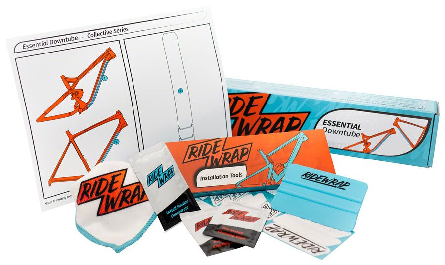 RideWrap Essential Downtube Frame Protection Kit - Matte - The Lost Co. - RideWrap - CH0017 - 6281766529262 - -