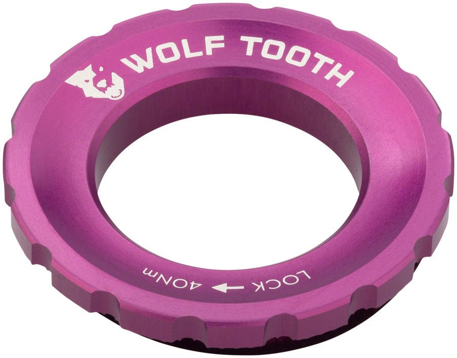 Wolf Tooth CenterLock Rotor Lockring - External Splined Purple - The Lost Co. - Wolf Tooth - B-WQ4104 - 810006805635 - -