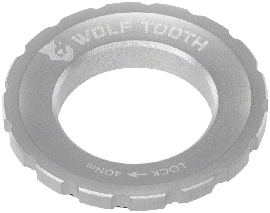 Wolf Tooth CenterLock Rotor Lockring - External Splined Silver - The Lost Co. - Wolf Tooth - B-WQ4107 - 810006805666 - -