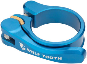 Wolf Tooth Components Quick Release Seatpost Clamp - 28.6mm Blue - The Lost Co. - Wolf Tooth - ST1354 - 810006803792 - -