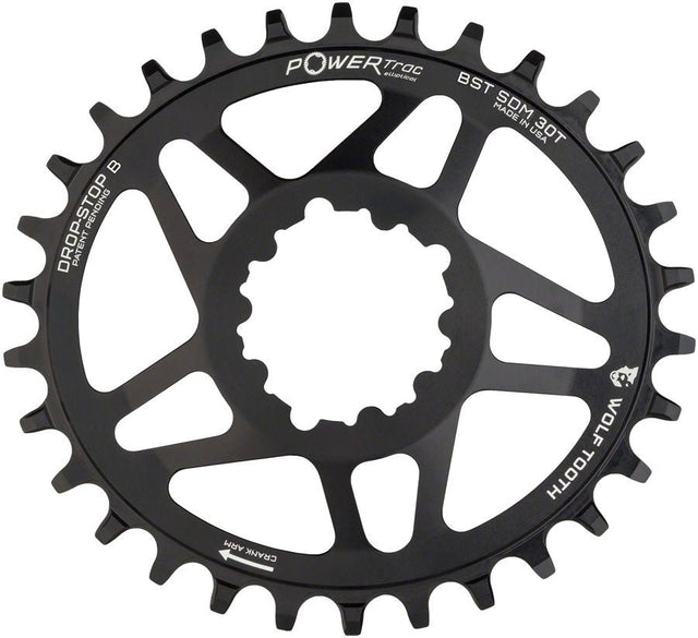 Wolf Tooth Elliptical Chainring - Drop-Stop B - SRAM 3-Bolt Direct Mount - 3mm Offset - 30t - The Lost Co. - Wolf Tooth - B-WQ1091 - 810006808117 - -