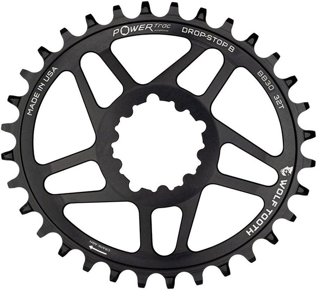 Wolf Tooth Elliptical Chainring - SRAM 3-Bolt Direct Mount - Drop-Stop B - 0mm Offset - 32t - The Lost Co. - Wolf Tooth - CR4810 - 810006808049 - -